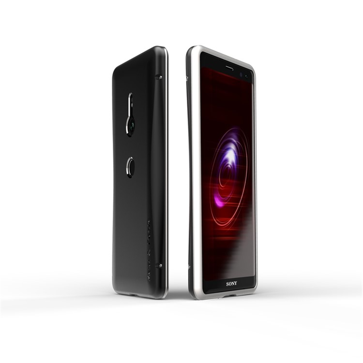 Metal Frame PC Mobile Phone Cover for Sony Xperia XZ3 - Silver-1