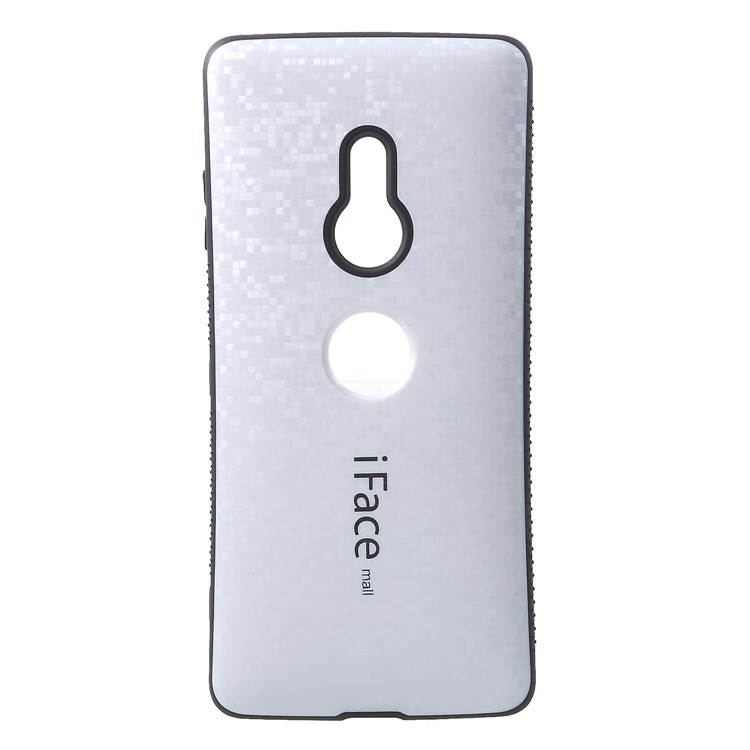 IFACE MALL Mosaic Pattern PC TPU Combo Phone Cover for Sony Xperia XZ3 - Silver-1