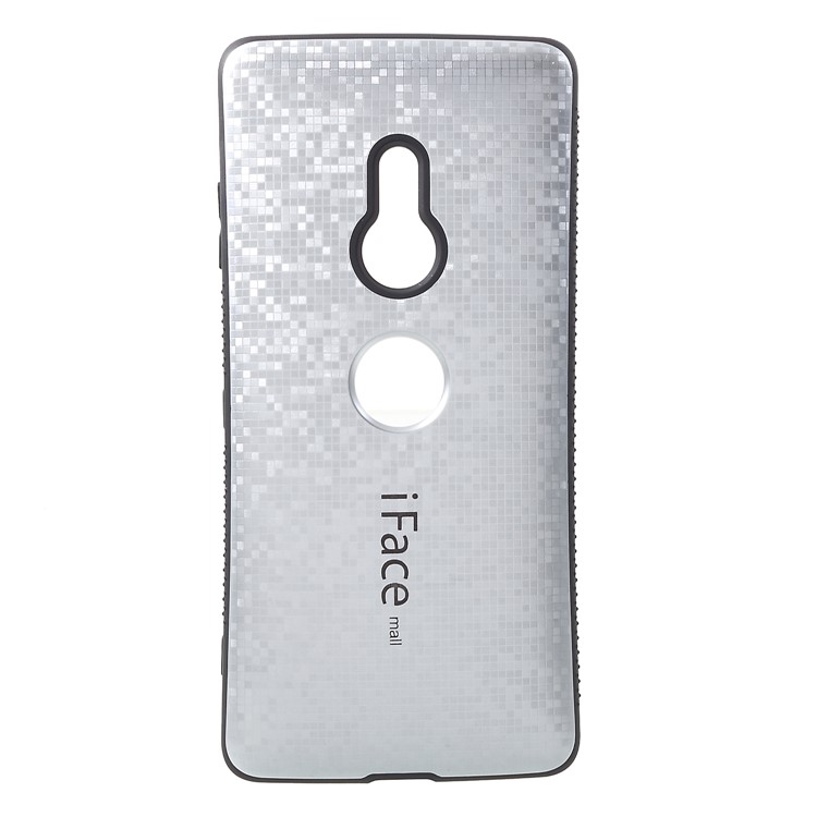 IFACE MALL Mosaic Pattern PC TPU Combo Phone Shell for Sony Xperia XZ3 - Grey-1