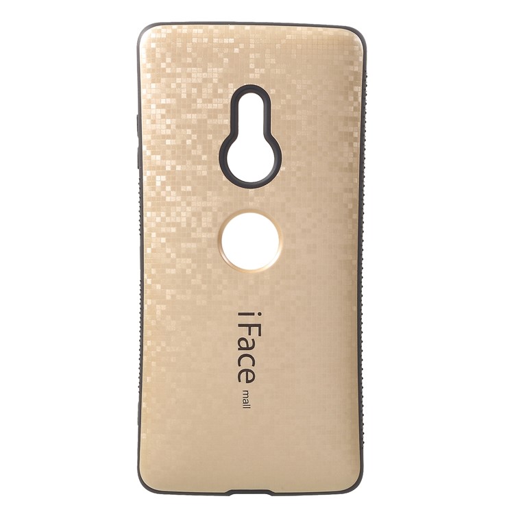 IFACE MALL Mosaic Pattern PC TPU Protective Cover Case for Sony Xperia XZ3 - Gold-1