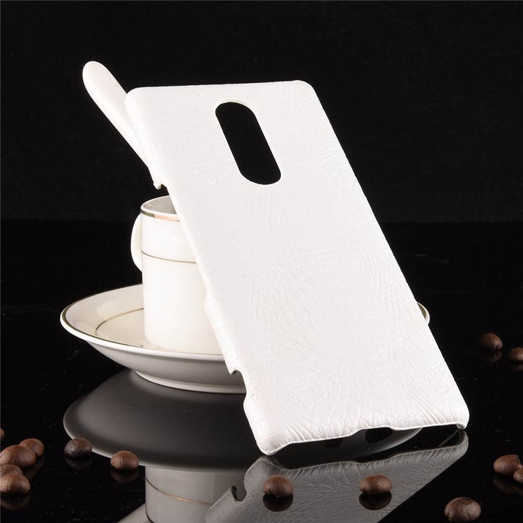 Crocodile Texture PU Leather Coated PC Phone Cover for Sony Xperia 1 - White-2