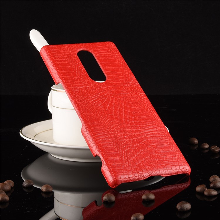 Crocodile Texture PU Leather Coated PC Phone Shell for Sony Xperia 1 - Red-2