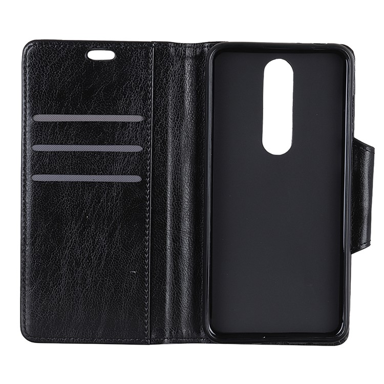 Textured PU Leather Wallet Stand Mobile Cover for Sony Xperia 1 - Black-3