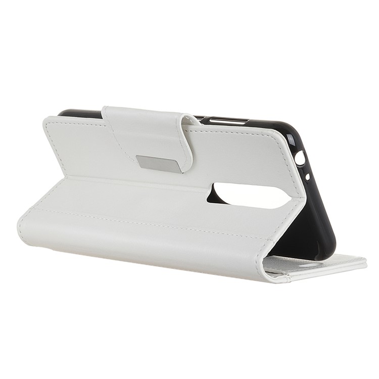 Textured PU Leather Wallet Stand Mobile Case for Sony Xperia 1 - White-4