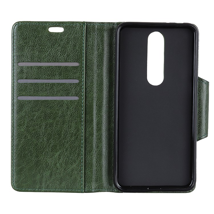 Textured PU Leather Wallet Stand Cell Phone Shell for Sony Xperia 1 - Green-3