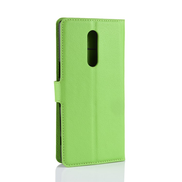 Litchi Skin PU Leather Magnetic Wallet Stand Protective Case for Sony Xperia 1 - Green-6