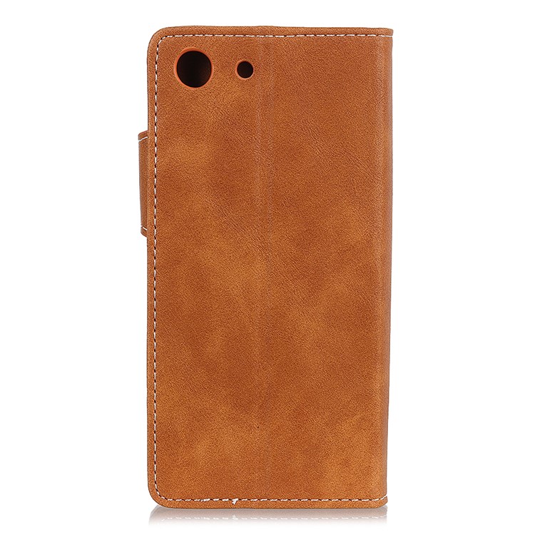 S Shape Textured PU Leather Mobile Phone Shell for Sony Xperia XZ4 Compact - Brown-7