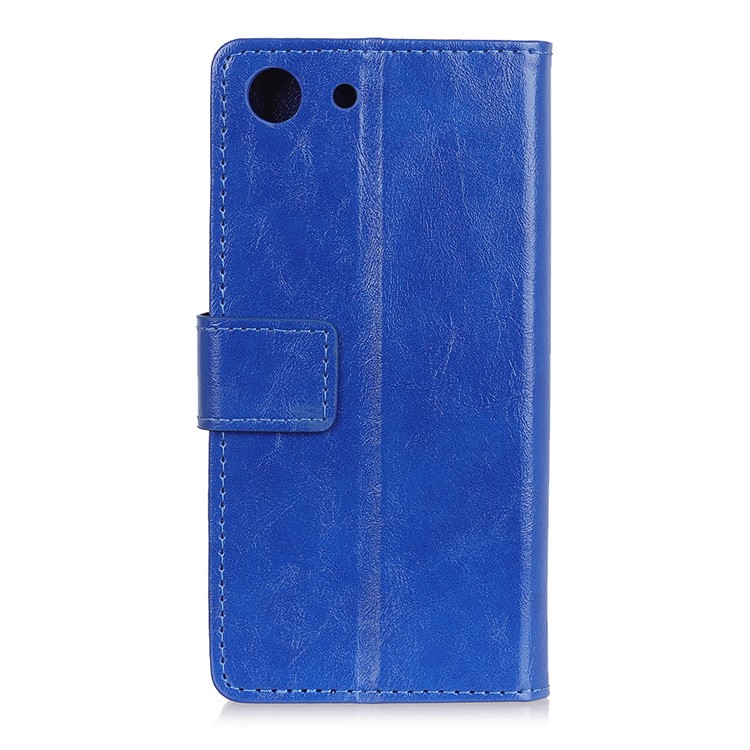 Crazy Horse Texture Stand Leather Protective Case for Sony Xperia XZ4 Compact - Blue-7
