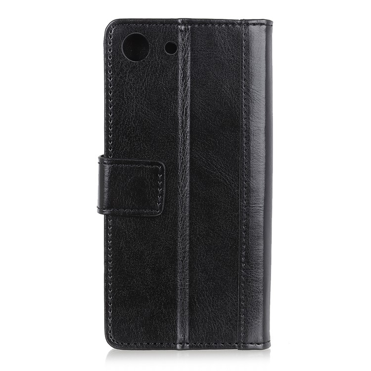 Crazy Horse Rivet Decor Leather Wallet Case for Sony Xperia XZ4 Compact - Black-3