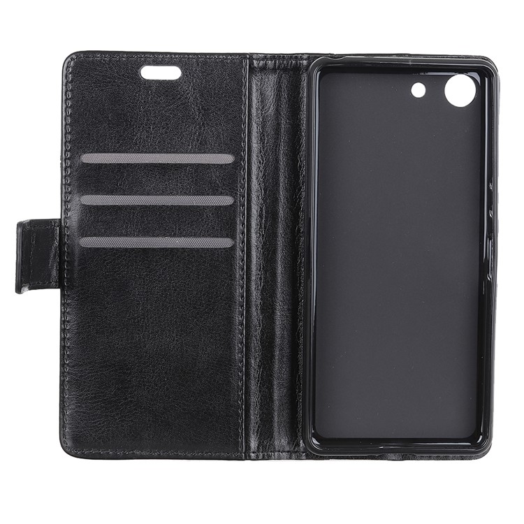 Crazy Horse Rivet Decor Leather Wallet Case for Sony Xperia XZ4 Compact - Black-4