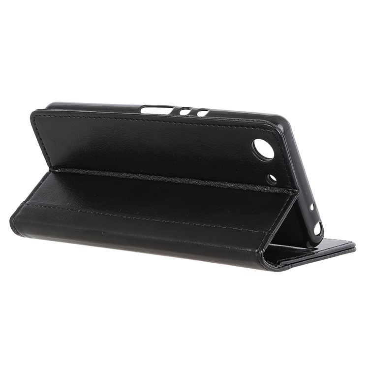 Crazy Horse Rivet Decor Leather Wallet Case for Sony Xperia XZ4 Compact - Black-5