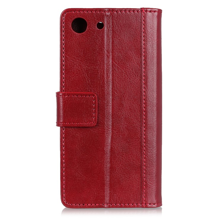 Crazy Horse Rivet Decor Leather Wallet Cover for Sony Xperia XZ4 Compact - Red-3