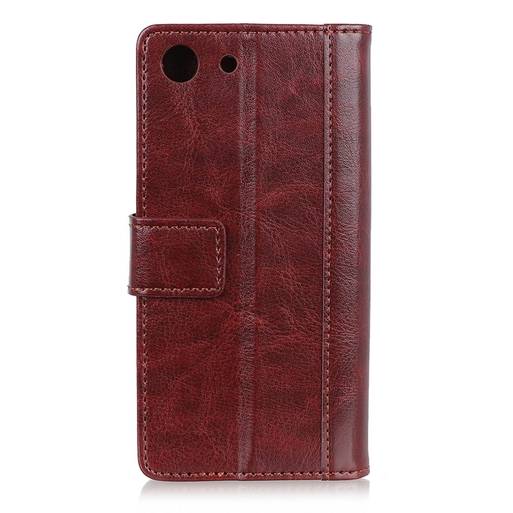 Crazy Horse Rivet Decor Leather Protection Case for Sony Xperia XZ4 Compact - Brown-3