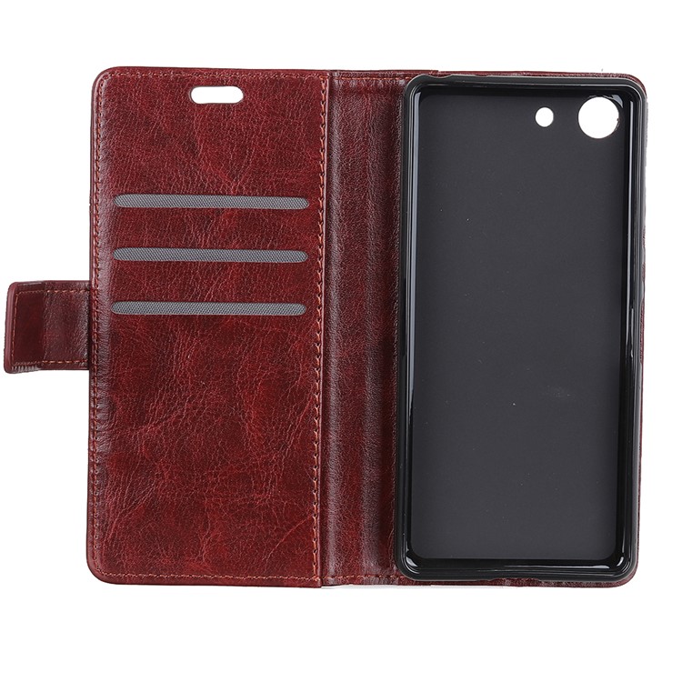 Crazy Horse Rivet Decor Leather Protection Case for Sony Xperia XZ4 Compact - Brown-4