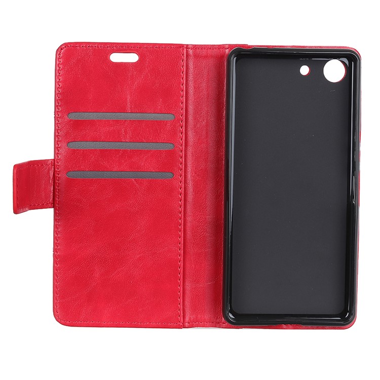 Rivet Decor PU Leather Magnetic Case with Stand for Sony Xperia XZ4 Compact - Red-9