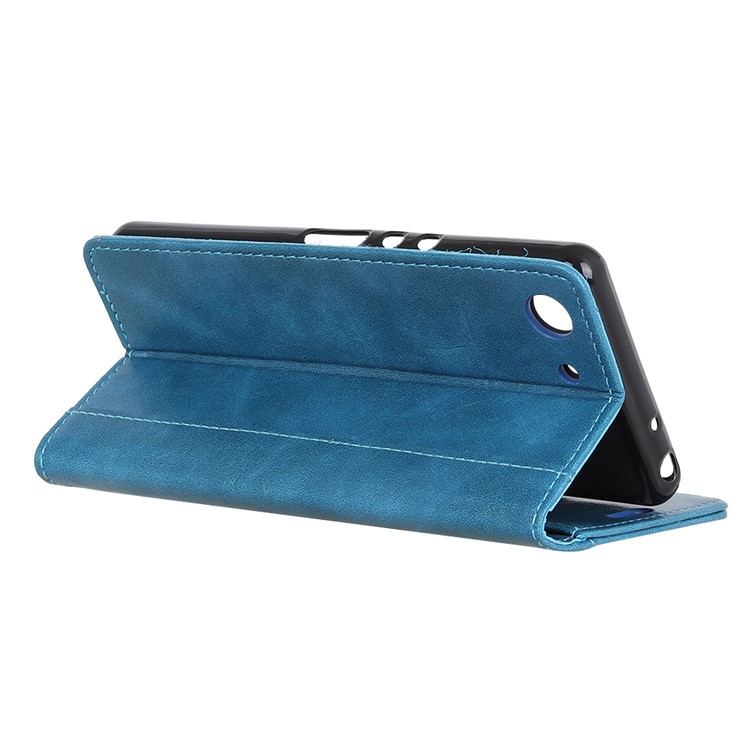 Rivet Decor PU Leather Stand Shell for Sony Xperia XZ4 Compact - Blue-10