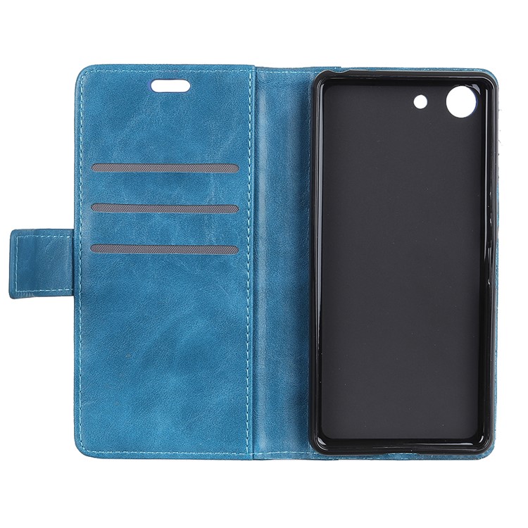 Rivet Decor PU Leather Stand Shell for Sony Xperia XZ4 Compact - Blue-9