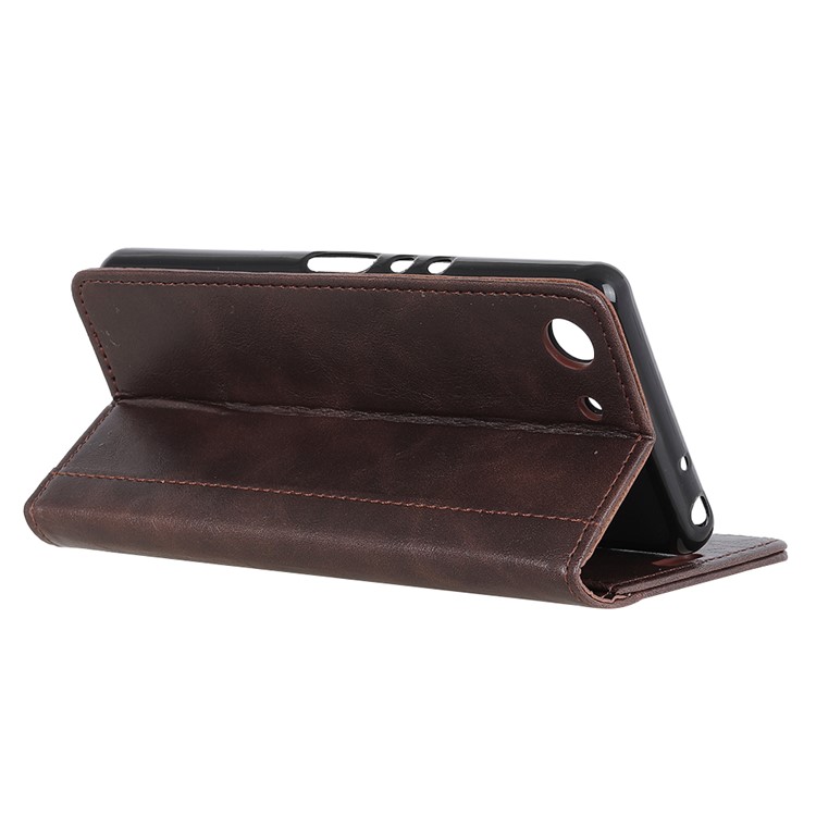 Custodia Per Cellulare Con Rivestimento In Pelle PU Rivet Con Custodia Per Sony Xperia XZ4 Compact - Marrone-10