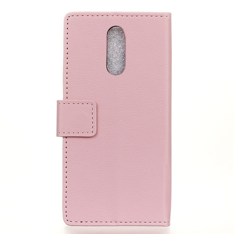 PU Leather Wallet Stand Mobile Phone Case for Sony Xperia 1 - Pink-3