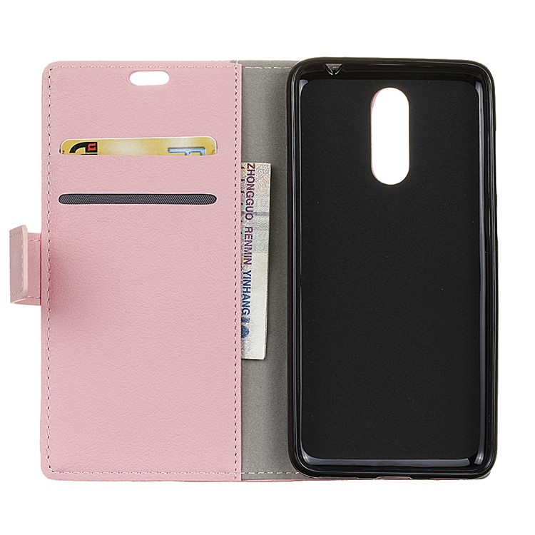 PU Leather Wallet Stand Mobile Phone Case for Sony Xperia 1 - Pink-5