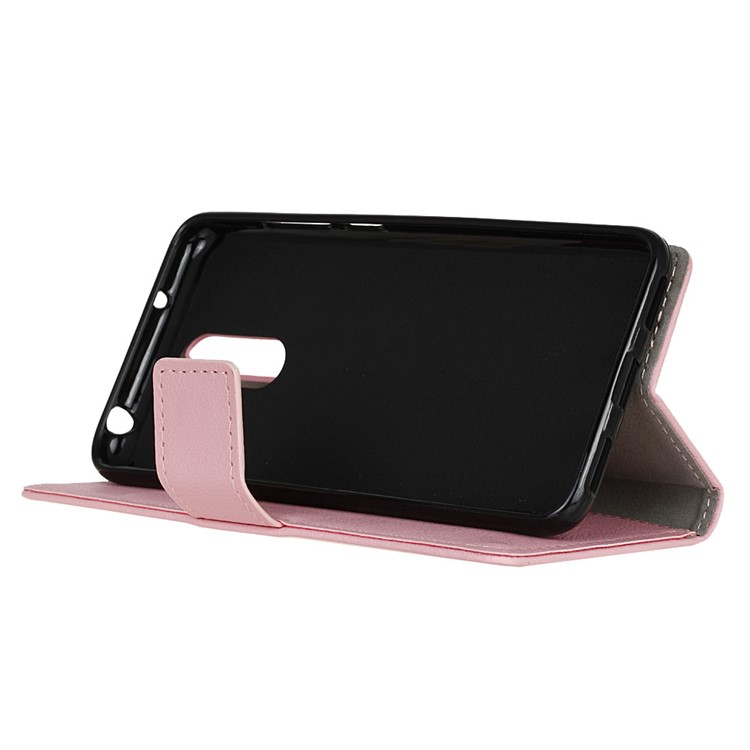 PU Leather Wallet Stand Mobile Phone Case for Sony Xperia 1 - Pink-6