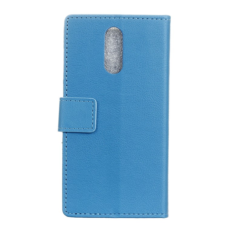 PU Leather Wallet Stand Protection Cover for Sony Xperia 1 - Blue-2