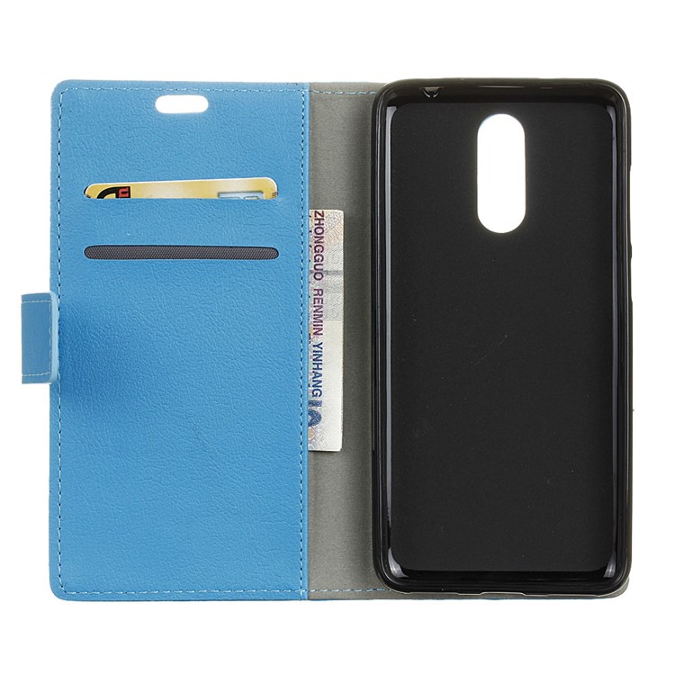 PU Leather Wallet Stand Protection Cover for Sony Xperia 1 - Blue-4