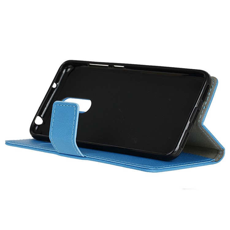 PU Leather Wallet Stand Protection Cover for Sony Xperia 1 - Blue-5
