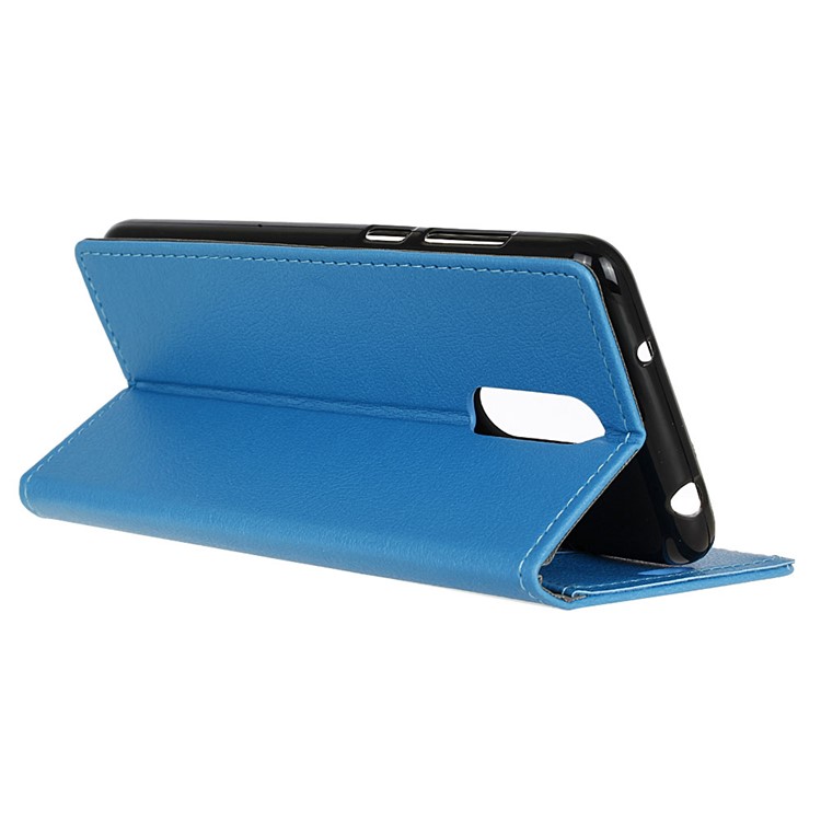 PU Leather Wallet Stand Protection Cover for Sony Xperia 1 - Blue-6