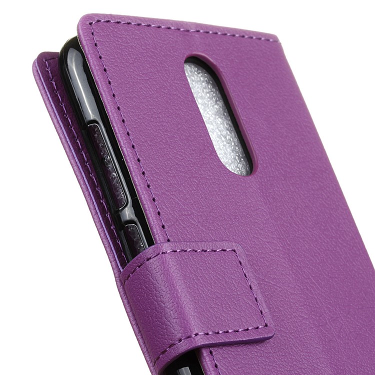 PU Leather Wallet Stand Shell Cover for Sony Xperia 1 - Purple-4