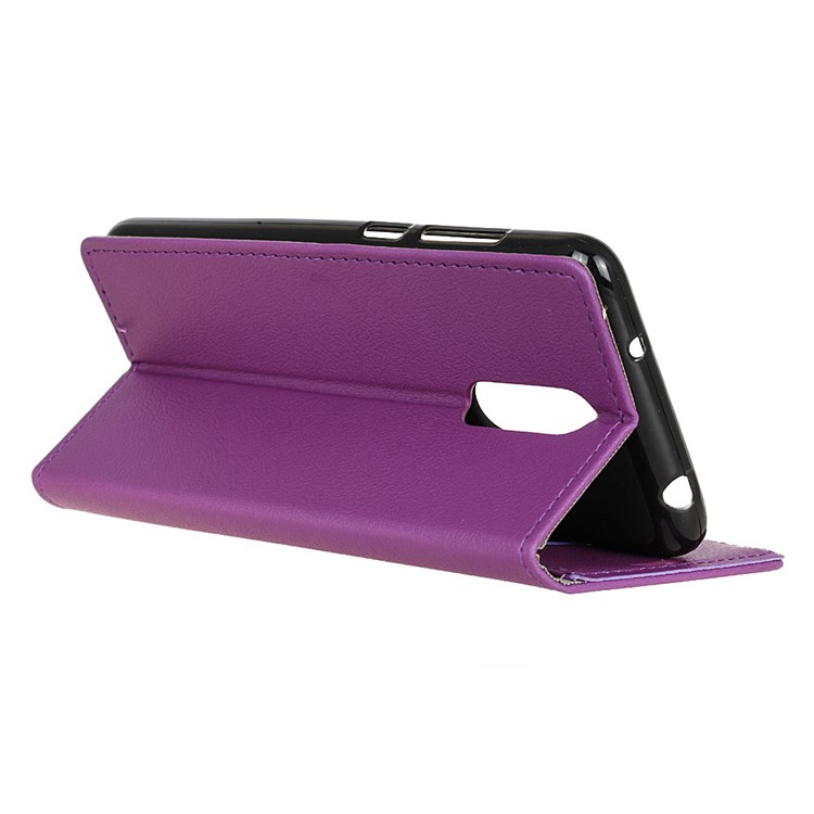 PU Leather Wallet Stand Shell Cover for Sony Xperia 1 - Purple-7
