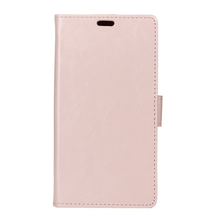 Crazy Horse Wallet Magnetic Leather Mobile Casing for Sony Xperia 1 - Pink-1