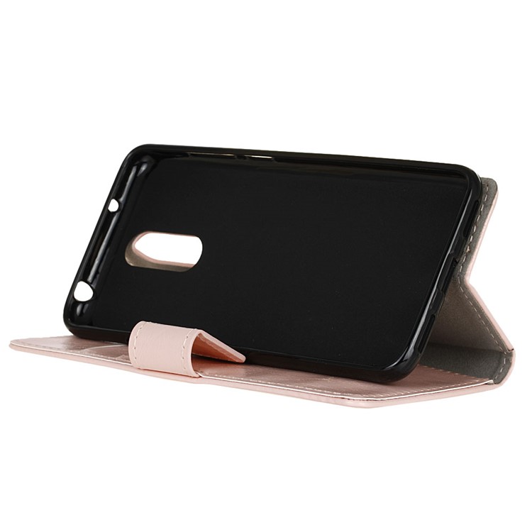 Crazy Horse Wallet Magnetic Leather Mobile Casing for Sony Xperia 1 - Pink-6