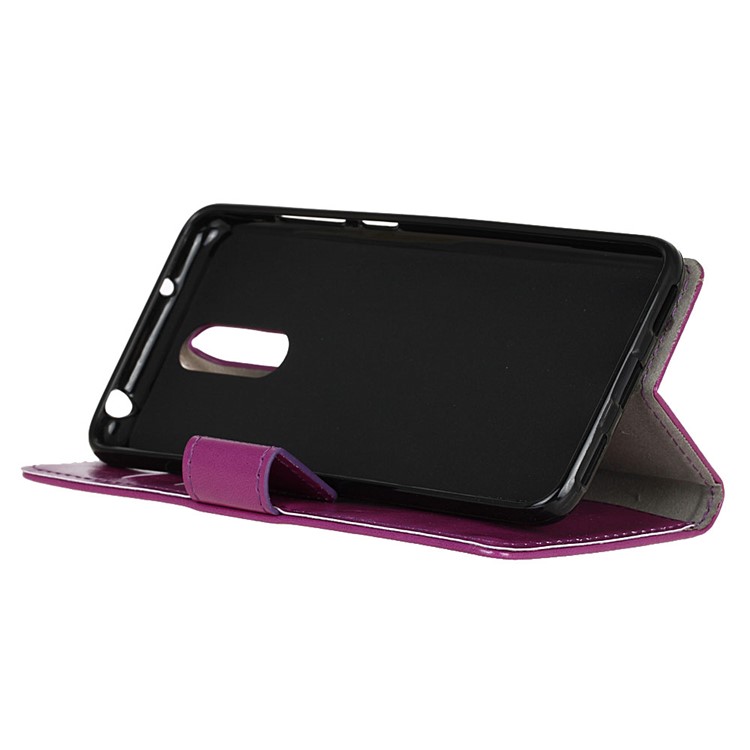 Crazy Horse Wallet Stand Leather Protective Shell for Sony Xperia 1 - Purple-6