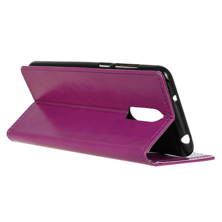 Crazy Horse Wallet Stand Leather Protective Shell for Sony Xperia 1 - Purple-7