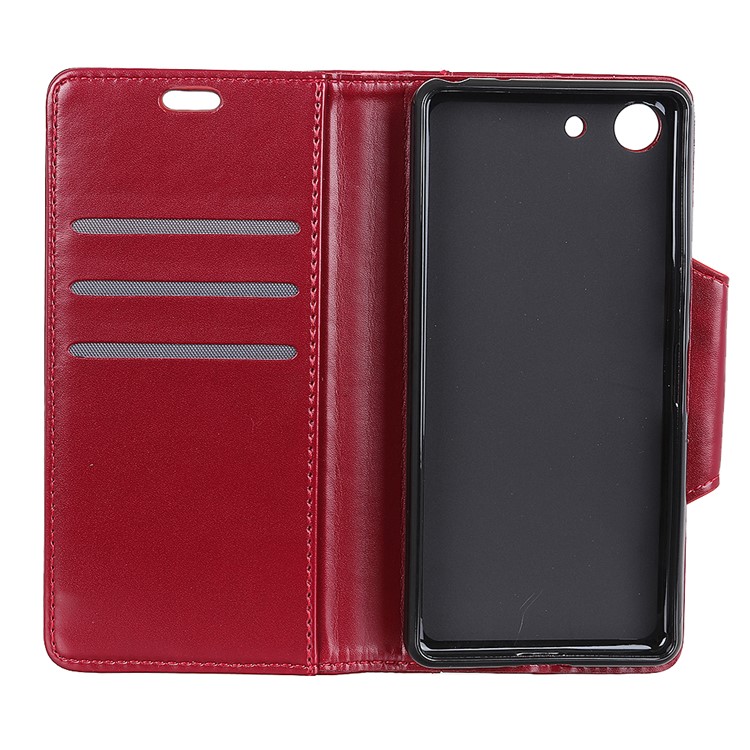 All Round Protection Stand Wallet PU Leather Cover for Sony Xperia XZ4 Compact - Red-6