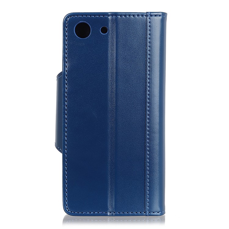 All Round Protection Stand Wallet PU Leather Shell for Sony Xperia Ace - Blue-4