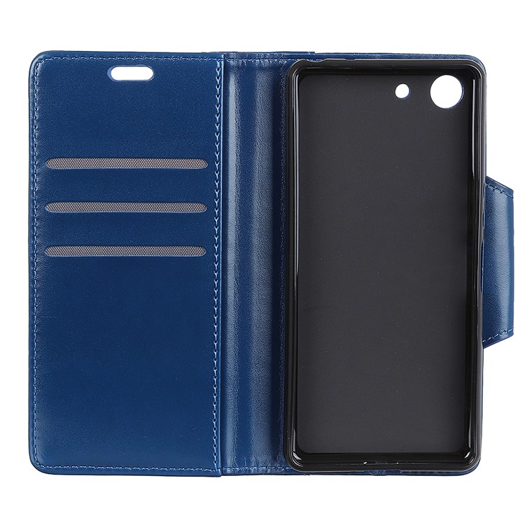 All Round Protection Stand Wallet PU Leather Shell for Sony Xperia Ace - Blue-6