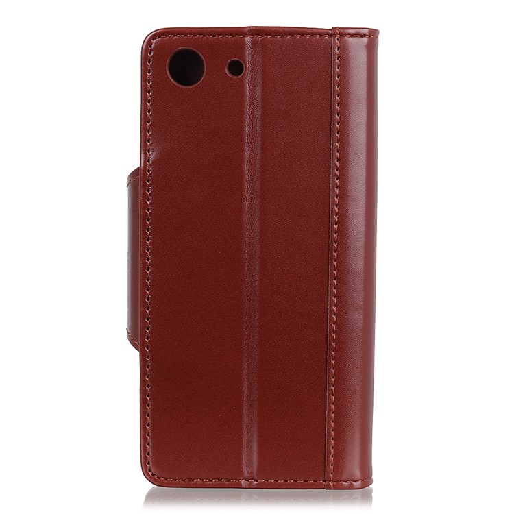 All Round Protection Stand Wallet PU Leather Casing for Sony Xperia XZ4 Compact - Brown-6