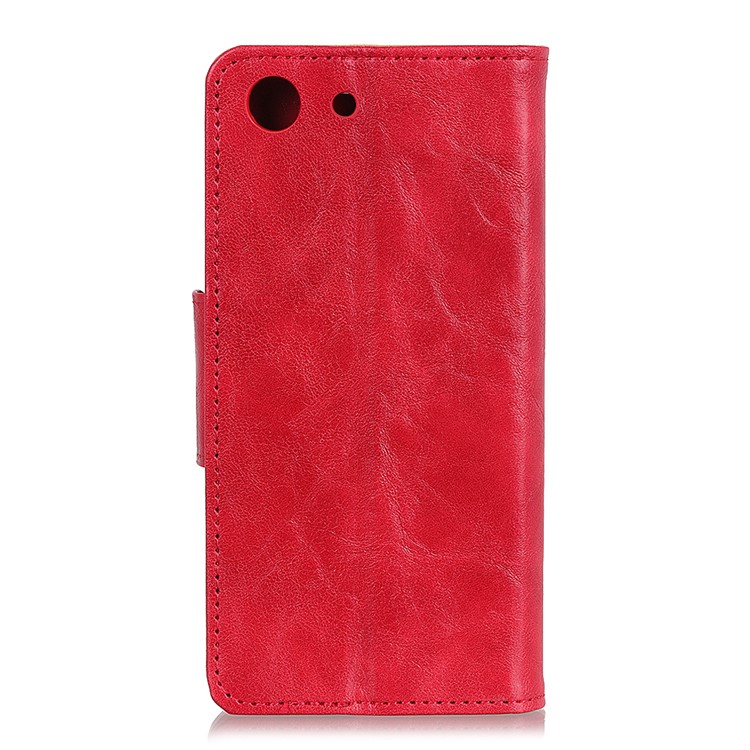 Crazy Horse Magnetic Stand Wallet Split Leather Protective Cover for Sony Xperia XZ4 Compact - Red-3