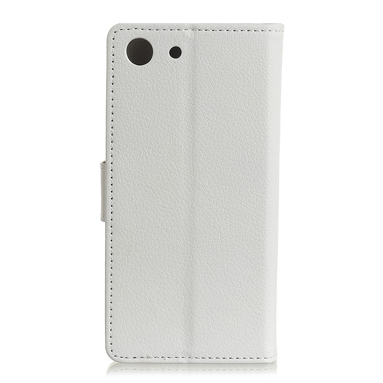 Litchi Texture Wallet Stand Protective Leather Cover for Sony Xperia XZ4 Compact - White-5