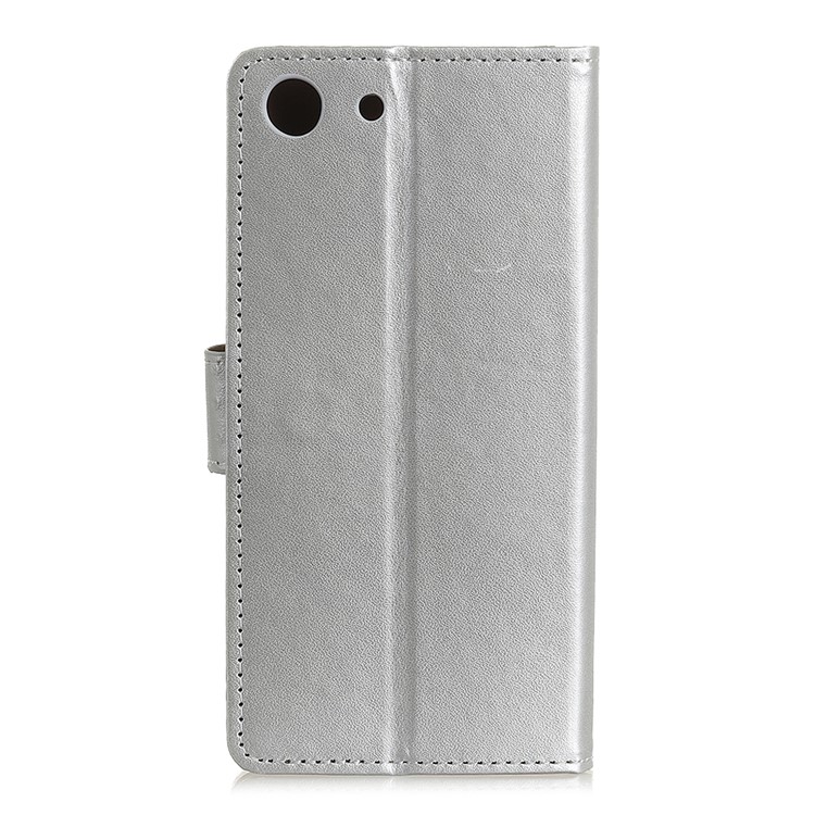 Wallet Stand Flip PU Leather Mobile Cover for Sony Xperia XZ4 Compact - Silver-3