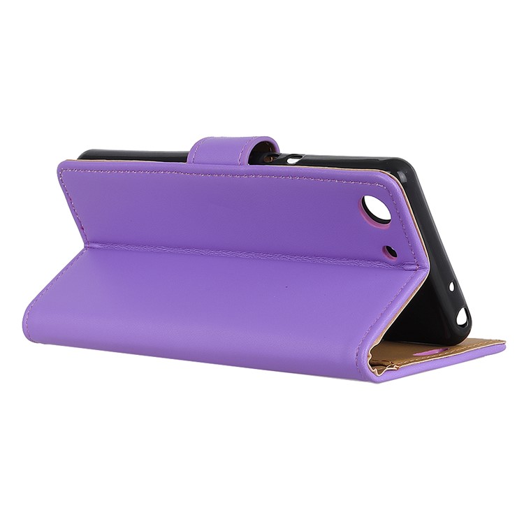 Wallet Stand Flip PU Leather Phone Cover for Sony Xperia XZ4 Compact - Purple-4
