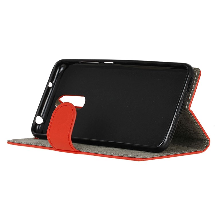 Wallet Stand PU Leather Flip Phone Shell for Sony Xperia 1 - Red-5