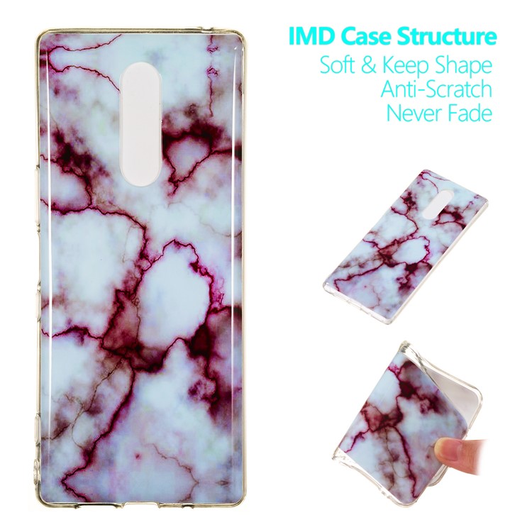Marble Pattern IMD TPU Case for Sony Xperia 1 - Style A-1