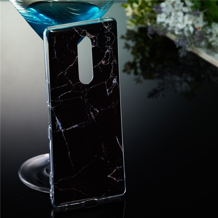Marble Pattern IMD TPU Back Case for Sony Xperia 1 - Style B-5