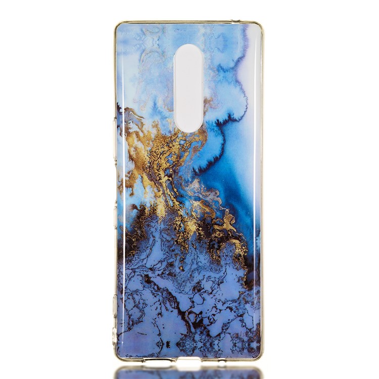 Marble Pattern IMD TPU Shell Case for Sony Xperia 1 - Style C-2