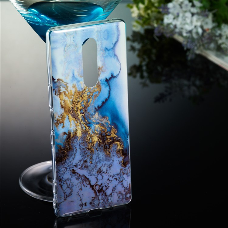 Marble Pattern IMD TPU Shell Case for Sony Xperia 1 - Style C-5