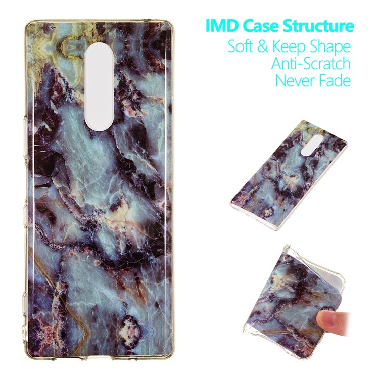 Marble Pattern IMD TPU Protection Case for Sony Xperia 1 - Style D-1
