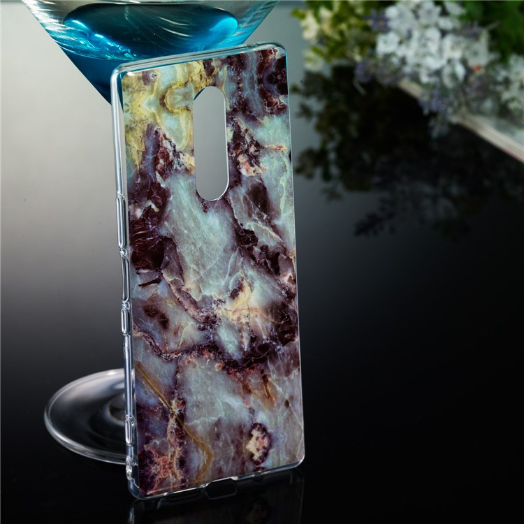 Marble Pattern IMD TPU Protection Case for Sony Xperia 1 - Style D-5